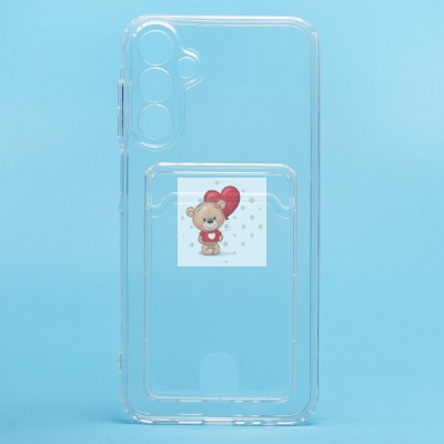 Чехол-накладка для Samsung Galaxy A15 5G (прозрачный) - SC276 с картхолдером