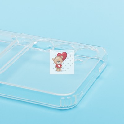 Чехол-накладка для Samsung Galaxy S23 (прозрачный) - SC276 с картхолдером