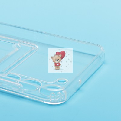 Чехол-накладка для Samsung Galaxy S23 (прозрачный) - SC276 с картхолдером