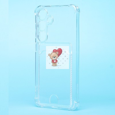 Чехол-накладка для Samsung Galaxy S24 FE (прозрачный) - SC276 с картхолдером