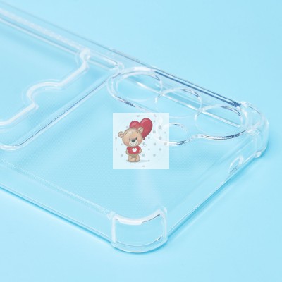 Чехол-накладка для Samsung Galaxy S24 FE (прозрачный) - SC276 с картхолдером