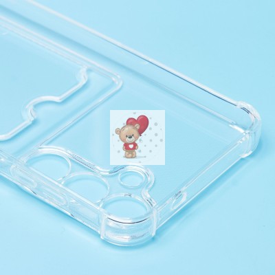 Чехол-накладка для Samsung Galaxy S24 FE (прозрачный) - SC276 с картхолдером