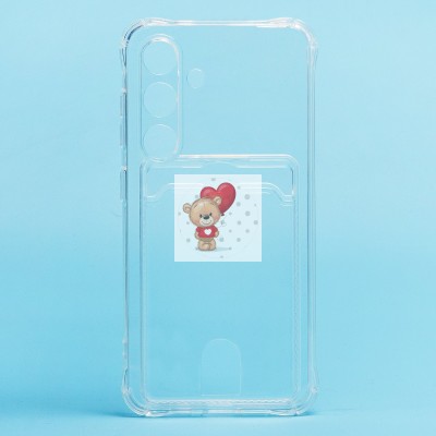 Чехол-накладка для Samsung Galaxy S24 (прозрачный) - SC276 с картхолдером Чехол-накладка для Samsung Galaxy S24 (прозрачный) - SC276 с картхолдером