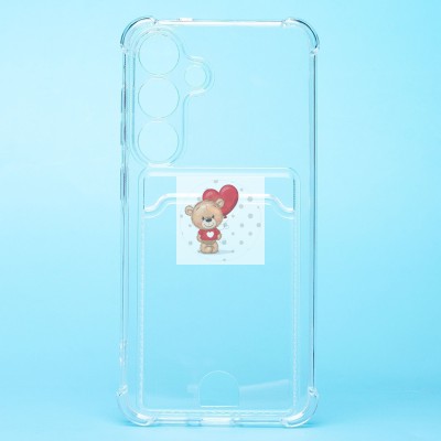 Чехол-накладка для Samsung Galaxy S25 (прозрачный) - SC276 с картхолдером Чехол-накладка для Samsung Galaxy S25 (прозрачный) - SC276 с картхолдером