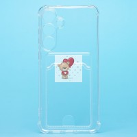 Чехол-накладка для Samsung Galaxy S25+ (прозрачный) - SC276 с картхолдером