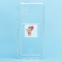 Чехол-накладка для Samsung A045 Galaxy A04 (прозрачный) - SC276 с картхолдером