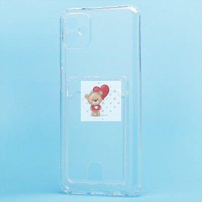 Чехол-накладка для Samsung A045 Galaxy A04 (прозрачный) - SC276 с картхолдером