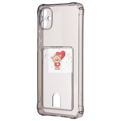 Чехол-накладка для Samsung A055 Galaxy A05 (черный) - SC276 с картхолдером