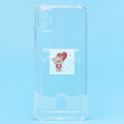 Чехол-накладка для Samsung A055 Galaxy A05 (прозрачный) - SC276 с картхолдером