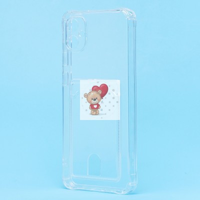 Чехол-накладка для Samsung A055 Galaxy A05 (прозрачный) - SC276 с картхолдером