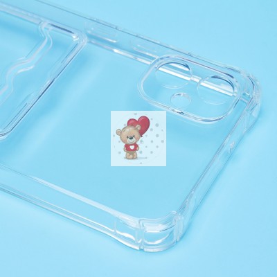 Чехол-накладка для Samsung A055 Galaxy A05 (прозрачный) - SC276 с картхолдером