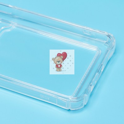 Чехол-накладка для Samsung A125 Galaxy A12 (прозрачный) - SC276 с картхолдером