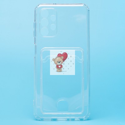 Чехол-накладка для Samsung A135 Galaxy A13 4G (прозрачный) - SC276 с картхолдером