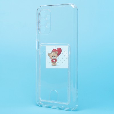 Чехол-накладка для Samsung A135 Galaxy A13 4G (прозрачный) - SC276 с картхолдером