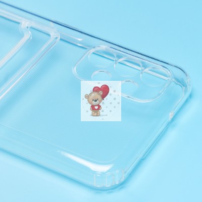 Чехол-накладка для Samsung A135 Galaxy A13 4G (прозрачный) - SC276 с картхолдером