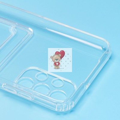 Чехол-накладка для Samsung A135 Galaxy A13 4G (прозрачный) - SC276 с картхолдером