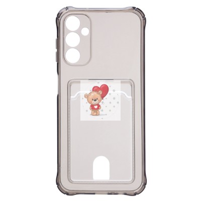 Чехол-накладка для Samsung A145 Galaxy A14 4G (черный) - SC276 с картхолдером