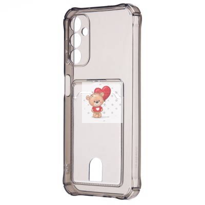 Чехол-накладка для Samsung A146 Galaxy A14 5G (MediaTek) (черный) - SC276 с картхолдером