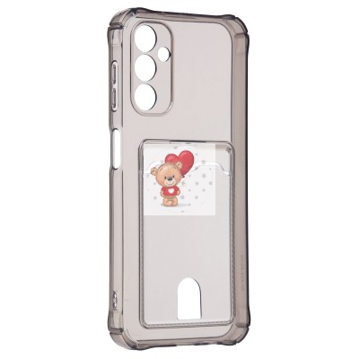 Чехол-накладка для Samsung A146 Galaxy A14 5G (MediaTek) (черный) - SC276 с картхолдером