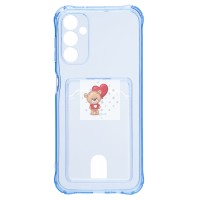 Чехол-накладка для Samsung A145 Galaxy A14 4G (синий) - SC276 с картхолдером