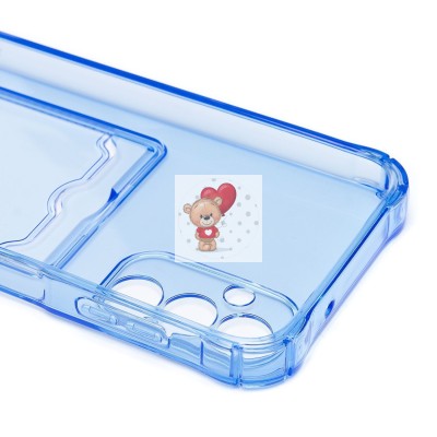 Чехол-накладка для Samsung A145 Galaxy A14 4G (синий) - SC276 с картхолдером