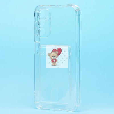 Чехол-накладка для Samsung A145 Galaxy A14 4G (прозрачный) - SC276 с картхолдером