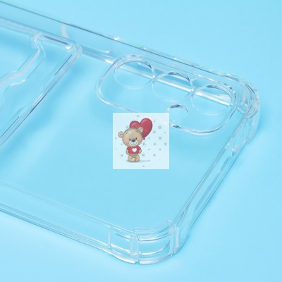 Чехол-накладка для Samsung A145 Galaxy A14 4G (прозрачный) - SC276 с картхолдером