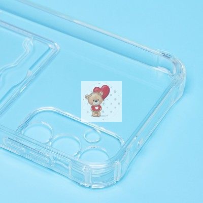 Чехол-накладка для Samsung A145 Galaxy A14 4G (прозрачный) - SC276 с картхолдером