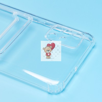 Чехол-накладка для Samsung A515 Galaxy A51 (прозрачный) - SC276 с картхолдером