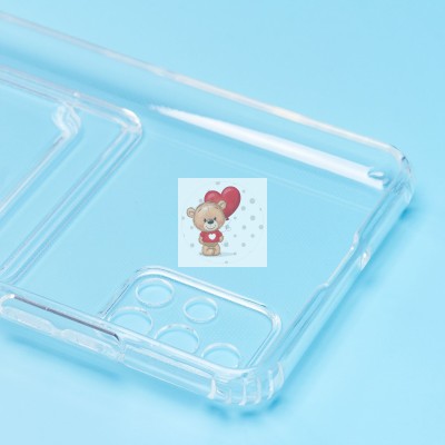 Чехол-накладка для Samsung A515 Galaxy A51 (прозрачный) - SC276 с картхолдером