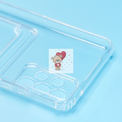 Чехол-накладка для Samsung A525 Galaxy A52 (прозрачный) - SC276 с картхолдером