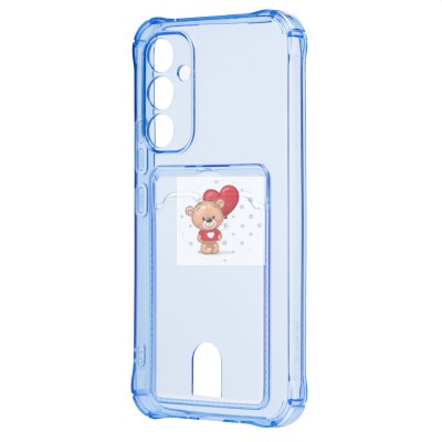 Чехол-накладка для Samsung A546 Galaxy A54 (синий) - SC276 с картхолдером