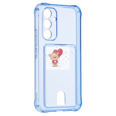 Чехол-накладка для Samsung A546 Galaxy A54 (синий) - SC276 с картхолдером