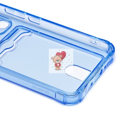 Чехол-накладка для Samsung A546 Galaxy A54 (синий) - SC276 с картхолдером