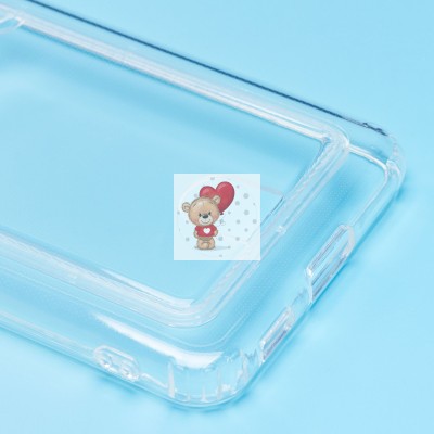 Чехол-накладка для Samsung G990 Galaxy S21FE (прозрачный) - SC276 с картхолдером