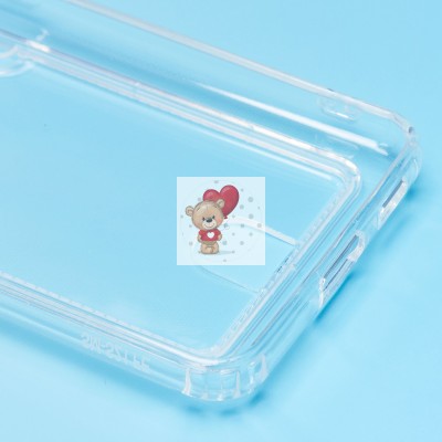 Чехол-накладка для Samsung G990 Galaxy S21FE (прозрачный) - SC276 с картхолдером