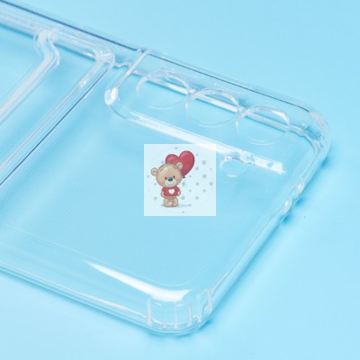 Чехол-накладка для Samsung G991 Galaxy S21 (прозрачный) - SC276 с картхолдером