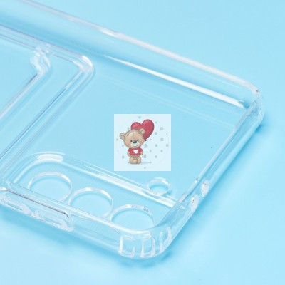 Чехол-накладка для Samsung G991 Galaxy S21 (прозрачный) - SC276 с картхолдером