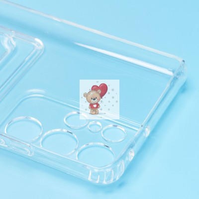 Чехол-накладка для Samsung G998 Galaxy S21 Ultra (прозрачный) - SC276 с картхолдером