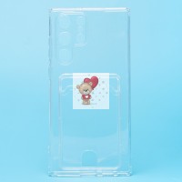 Чехол-накладка для Samsung S908 Galaxy S22 Ultra (прозрачный) - SC276 с картхолдером