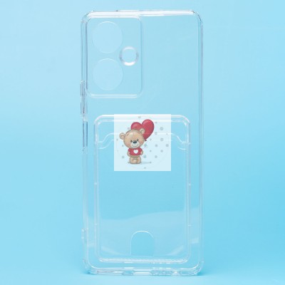 Чехол-накладка для Tecno Camon 19 Pro (прозрачный) - SC276 с картхолдером