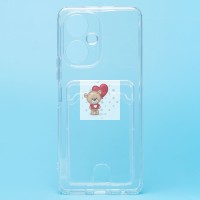 Чехол-накладка для Tecno Camon 19 (прозрачный) - SC276 с картхолдером Чехол-накладка для Tecno Camon 19 (прозрачный) - SC276 с картхолдером