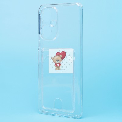 Чехол-накладка для Tecno Camon 19 (прозрачный) - SC276 с картхолдером Чехол-накладка для Tecno Camon 19 (прозрачный) - SC276 с картхолдером