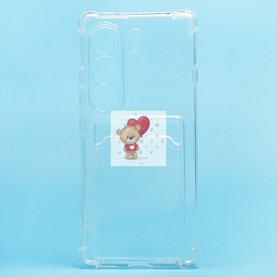 Чехол-накладка для Tecno Camon 40 4G (прозрачный) - SC276 с картхолдером Чехол-накладка для Tecno Camon 40 4G (прозрачный) - SC276 с картхолдером