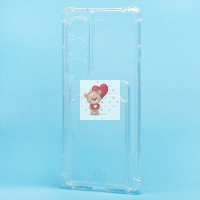 Чехол-накладка для Tecno Camon 40 4G (прозрачный) - SC276 с картхолдером