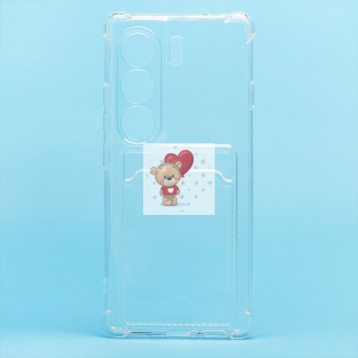 Чехол-накладка для Tecno Camon 40 Pro 4G (прозрачный) - SC276 с картхолдером Чехол-накладка для Tecno Camon 40 Pro 4G (прозрачный) - SC276 с картхолдером