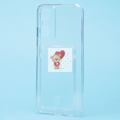 Чехол-накладка для Tecno Pop 6 Pro (прозрачный) - SC276 с картхолдером Чехол-накладка для Tecno Pop 6 Pro (прозрачный) - SC276 с картхолдером