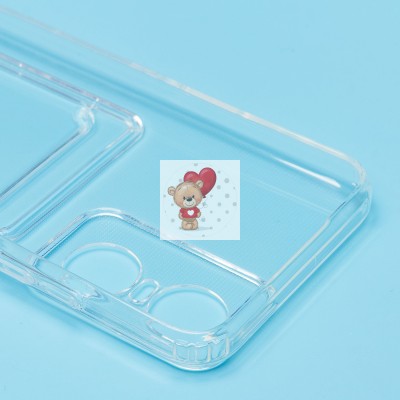 Чехол-накладка для Tecno Pop 6 Pro (прозрачный) - SC276 с картхолдером Чехол-накладка для Tecno Pop 6 Pro (прозрачный) - SC276 с картхолдером