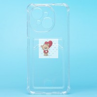 Чехол-накладка для Tecno Pop 9 5G (прозрачный) - SC276 с картхолдером