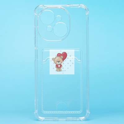 Чехол-накладка для Tecno Pop 9 5G (прозрачный) - SC276 с картхолдером Чехол-накладка для Tecno Pop 9 5G (прозрачный) - SC276 с картхолдером